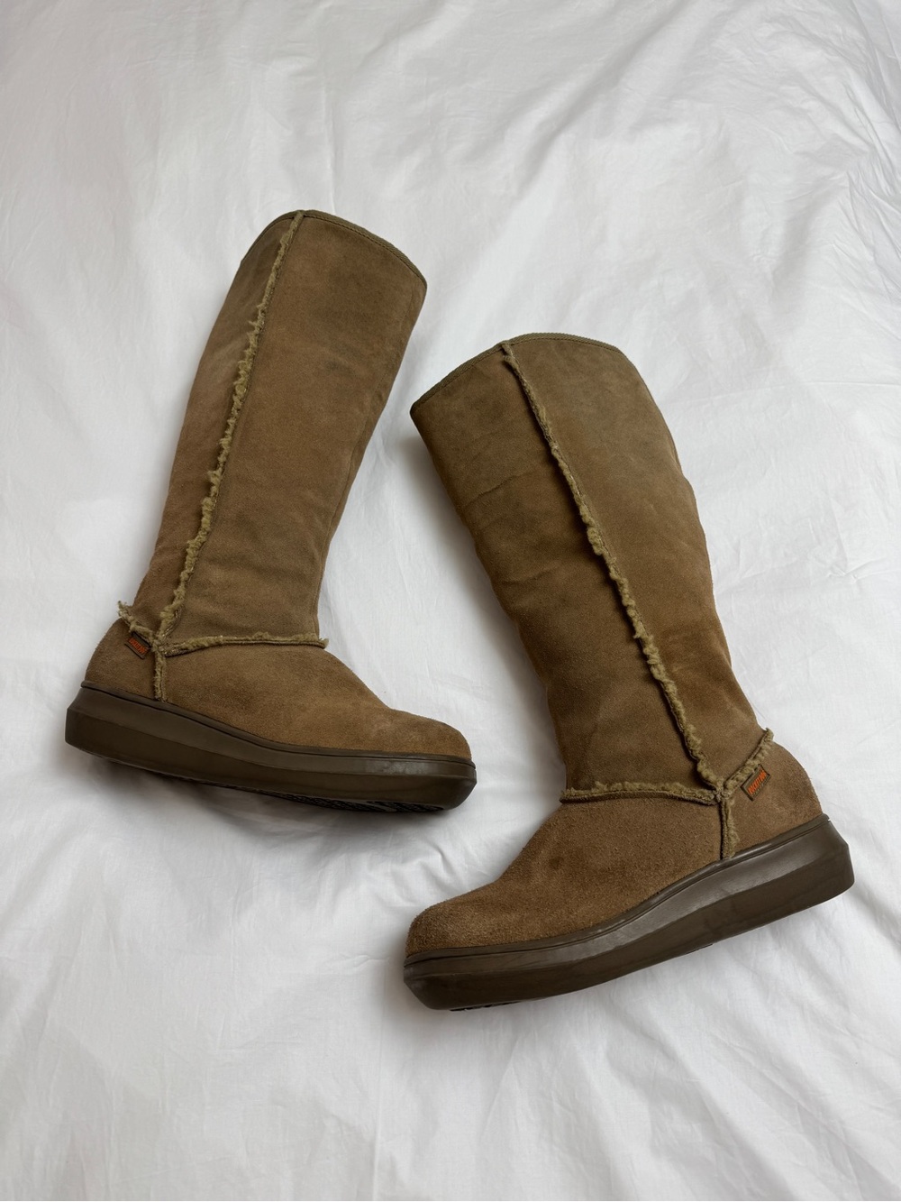 2000’s Rocket Dog Brown Suede Tall Platform Boots Size 11 Y2K Indie Fall Comfy
